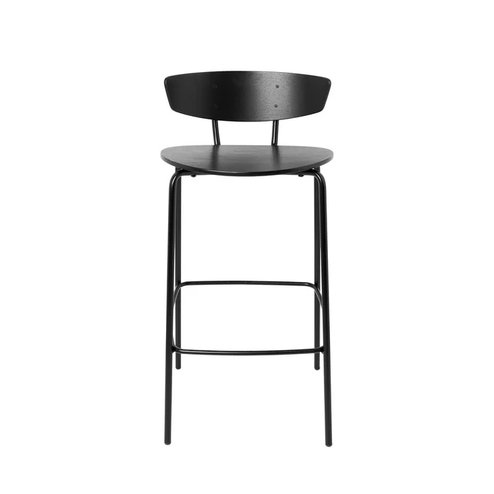 Herman Stool H 83.5 cm door gisting Leven in zwart
