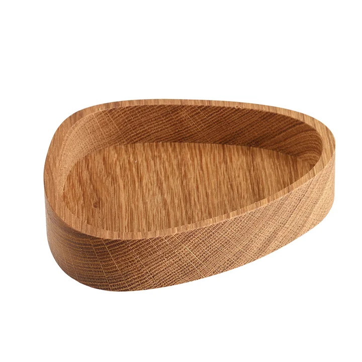 Wood Box Curve L 26 x 23 cm van Lind DNA in natuurlijk eikenhout
