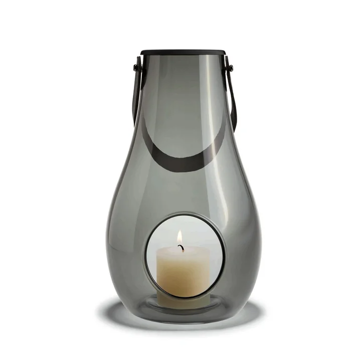 Design with light Lantaarn H 29 cm van Holmegaard in Smoke