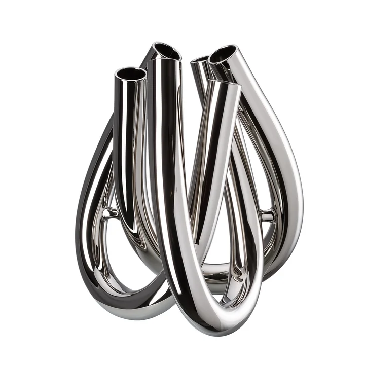 Triu vaas H 22 cm van Rosenthal in zilver