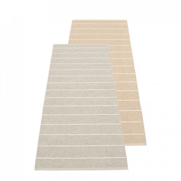 Carl Omkeerbaar tapijt 70 x 180 cm vanaf Pappelina in linnen / beige