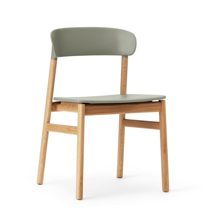 Normann Copenhagen - Herit Chair, eiken / stoffig groen
