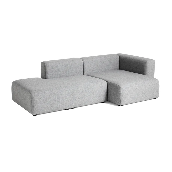 HAY - Mags Sofa 2,5 zits, combinatie 3, armsteun rechts / lichtgrijs ( Hallingdal 130)