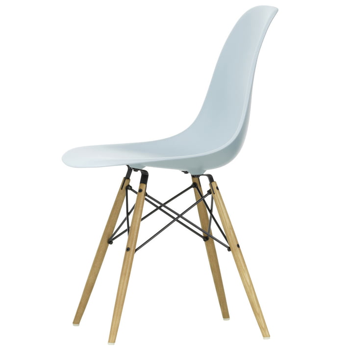 Vitra - Eames Plastic Side Chair DSW (H 43 cm), honingkleurig essen/ijsgrijs