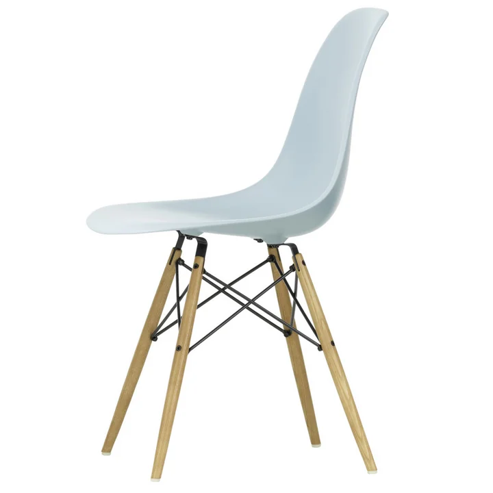 Vitra - Eames Plastic Side Chair DSW (H 43 cm), honingkleurig essen/ijsgrijs