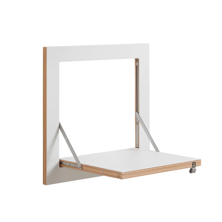 Ambivalenz - Fläpps Leunende plank, 40 x 40 cm, 1 plank, wit