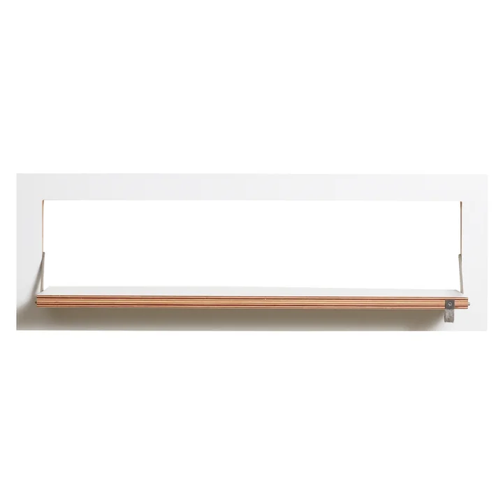 Ambivalenz - Fläpps Leunende plank, 80 x 27 cm, 1 plank, wit