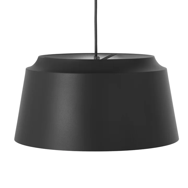 Groef hanglamp van Puik, Ø 40 x H 20 cm in zwart