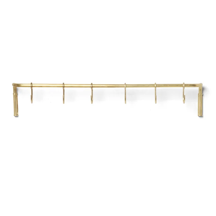 Keukenpaal incl. 6 haken van Ferm Living in messing