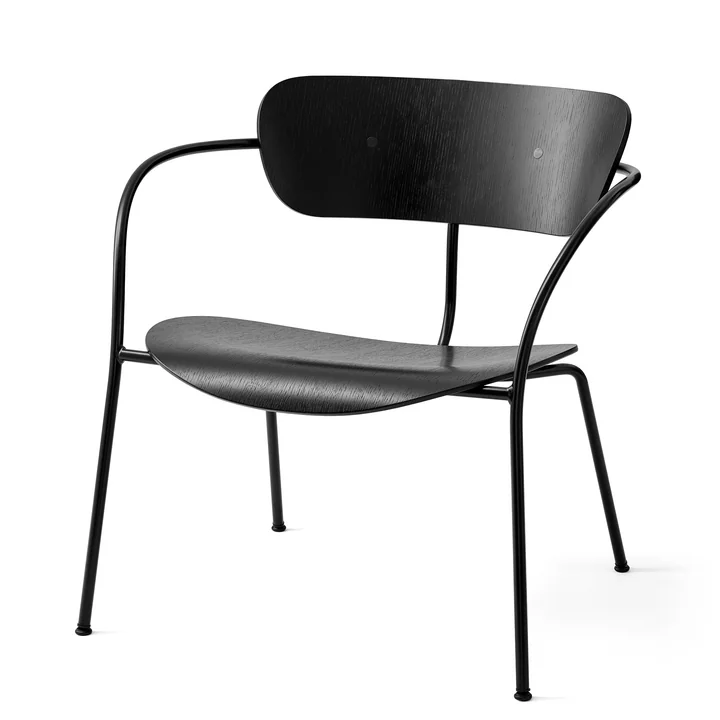 Paviljoen Loungechair AV 5 van & tradition in zwart / eiken zwart gelakt