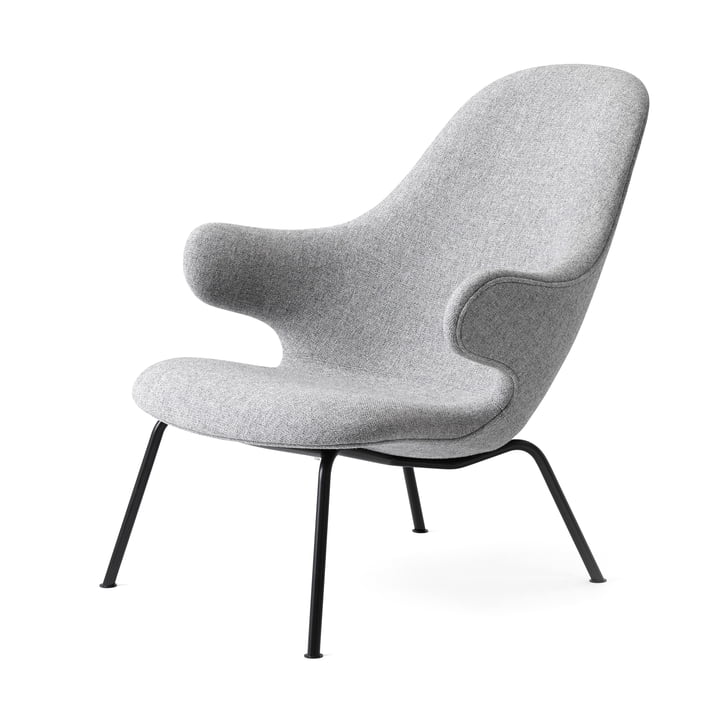 Catch JH14 Lounge- Chair van & tradition in zwart / Hallingdal 65 grijs (130)