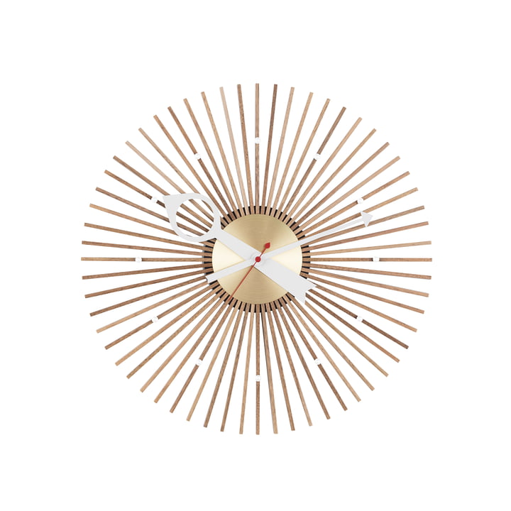 Popsicle Clock van Vitra in Walnoot