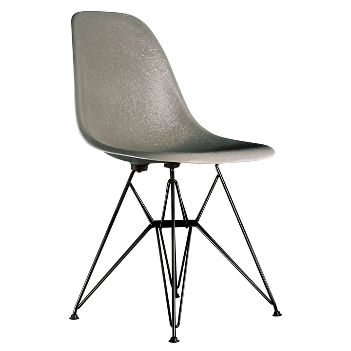 Eames Fiberglass Side Chair DSR van Vitra - basic dark / Eames raw umber