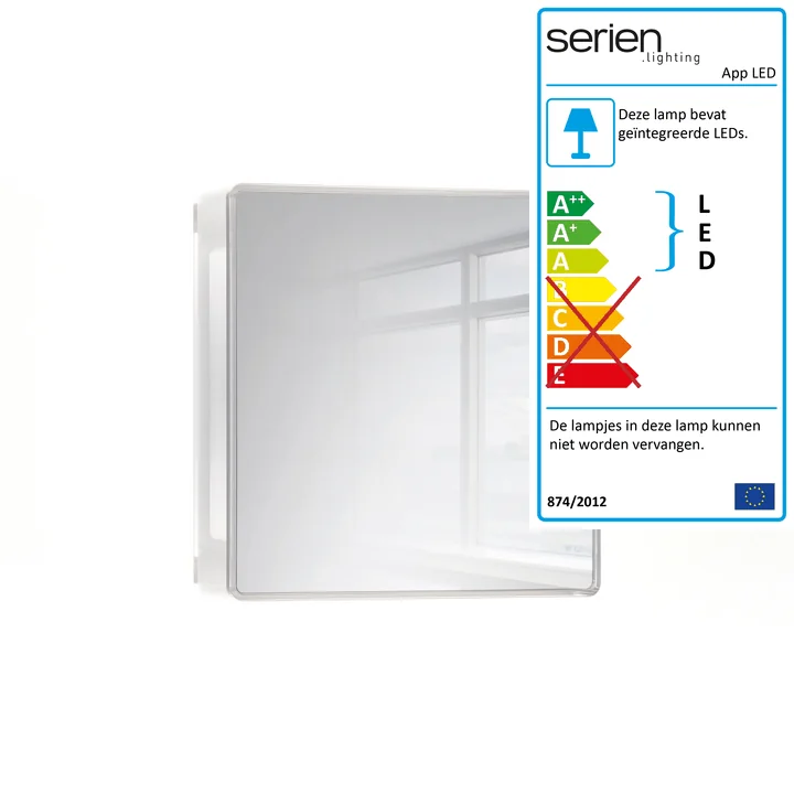 App LED-wandlamp van serien.lighting in spiegelglas
