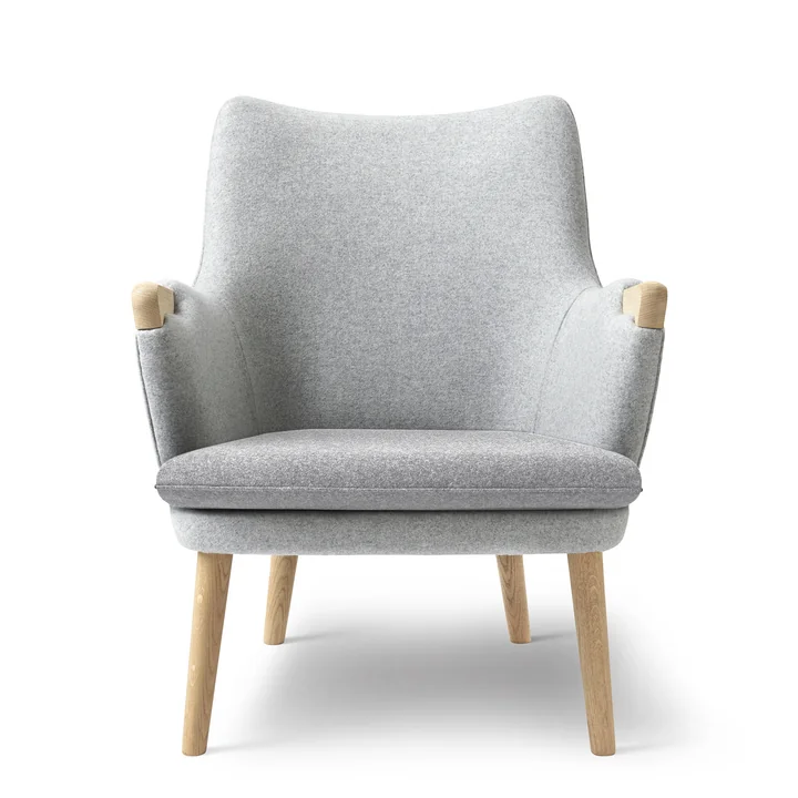 CH71 Fauteuil van Carl Hansen in eik geolied / grijs (Hallingdal 116)