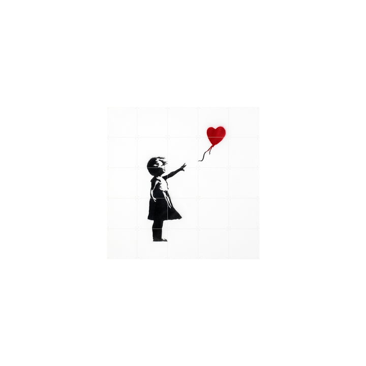 Meisje met ballon (Banksy) 100 x 100 cm van IXXI