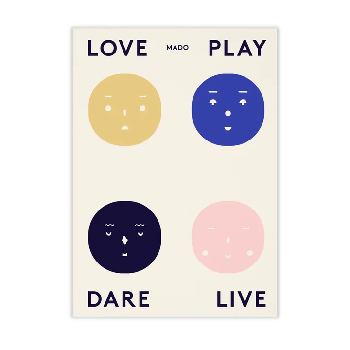 Vier Feelings van Paper Collective , 50 x 70 cm