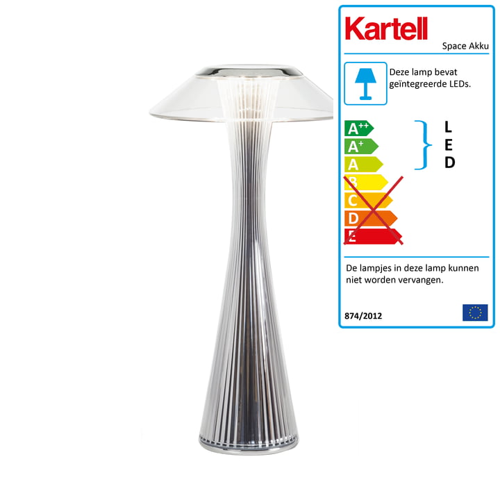 Space verlichting (LED) van Kartell in chroom