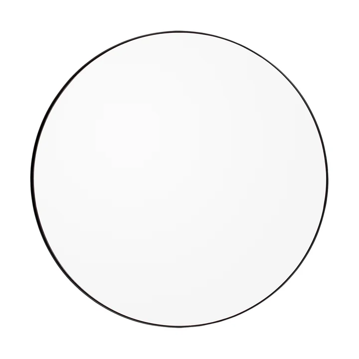 Circum Wandspiegel groot, Ø 110 cm in zwart / helder by AYTM