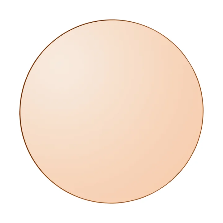Circum Wandspiegel groot, Ø 110 cm in amberkleurig by AYTM