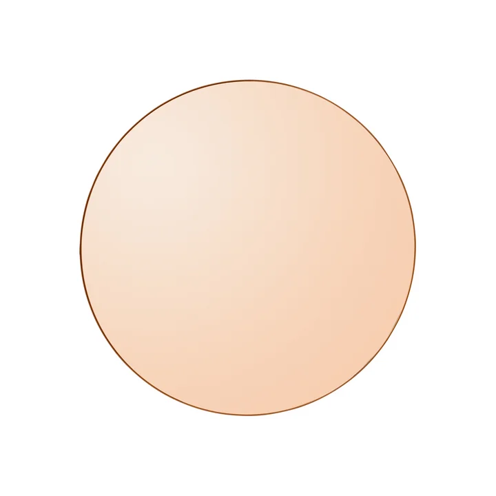 Circum Wandspiegel medium, Ø 90 cm in amberkleurig by AYTM