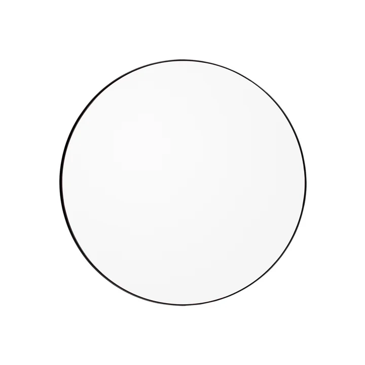 Circum Wandspiegel medium, Ø 90 cm in zwart / helder by AYTM