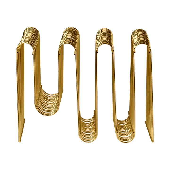 Curva Tijdschriftenhouder in goud van AYTM