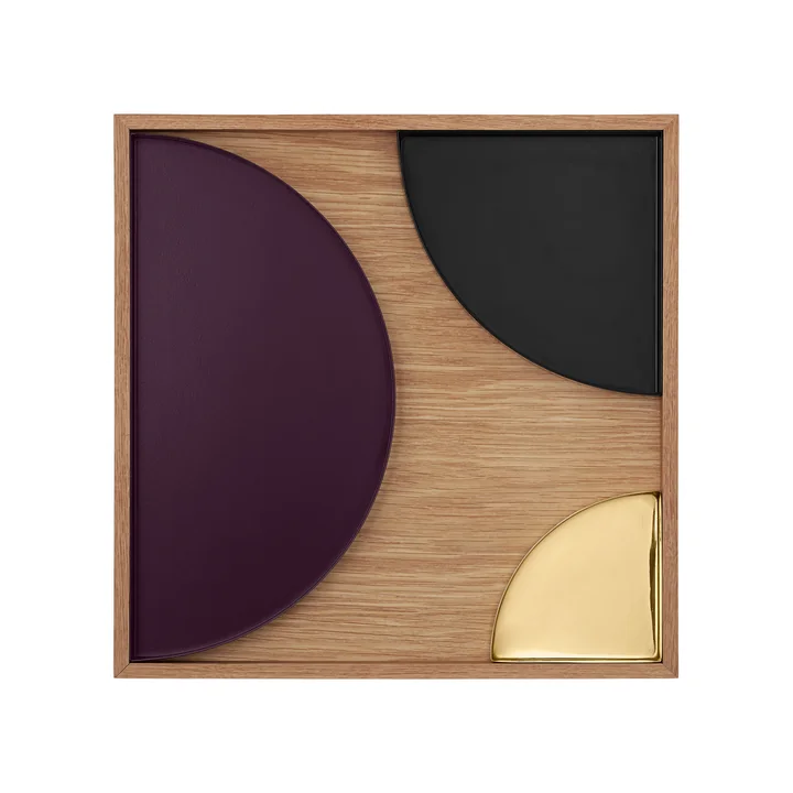 Unity houten dienblad groot in eiken met Unity dienbladen in verschillende kleuren van AYTM