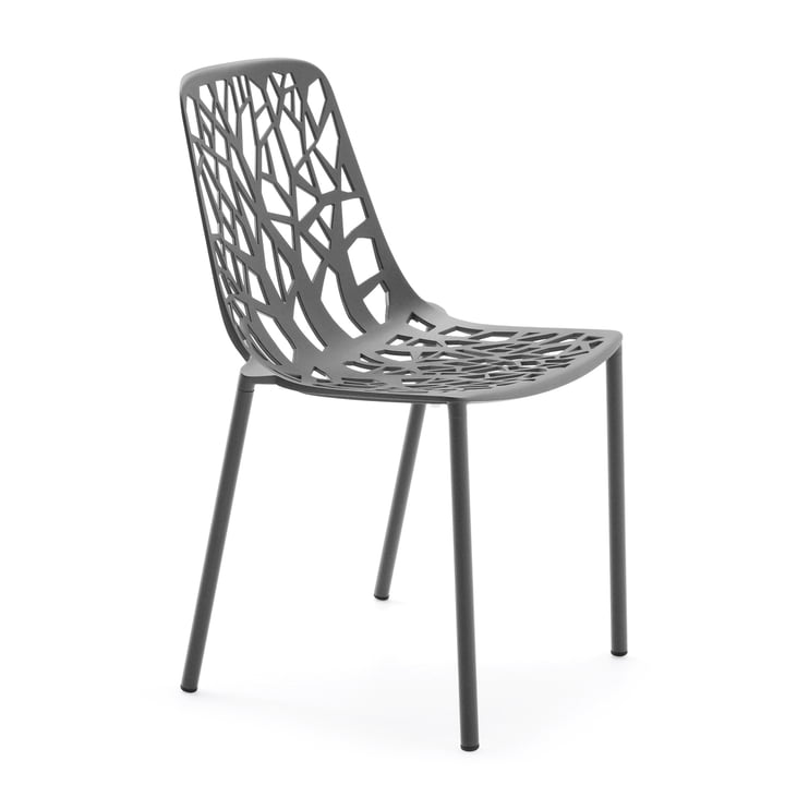 Forest Stapelbare stoel ( Outdoor ) van Fast in grijs metallic