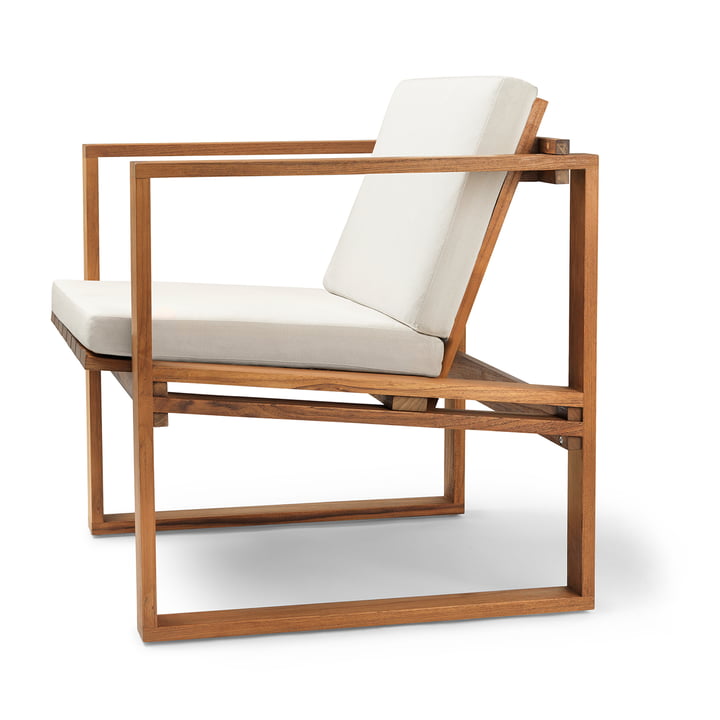 BK11 Loungestoel in teak geolied met zitkussen van Carl Hansen