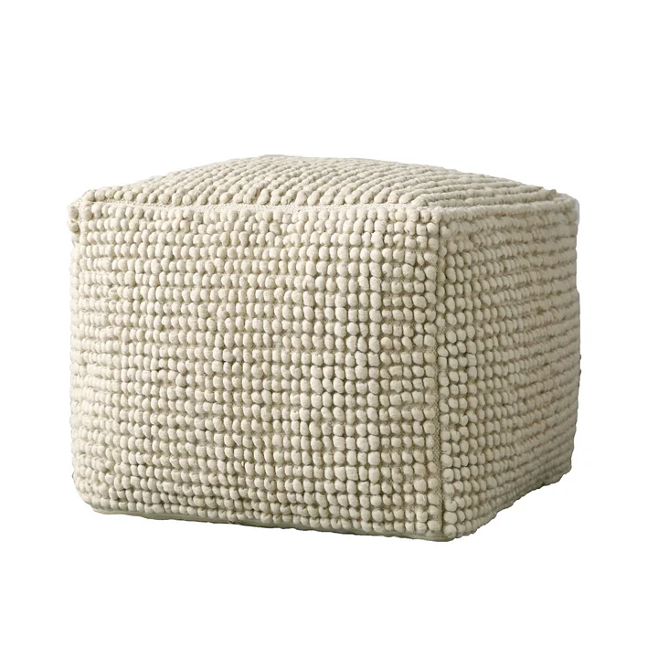 Fleur de sel Pouf uit Bloomingville, H 50 x B 60 cm in de natuur