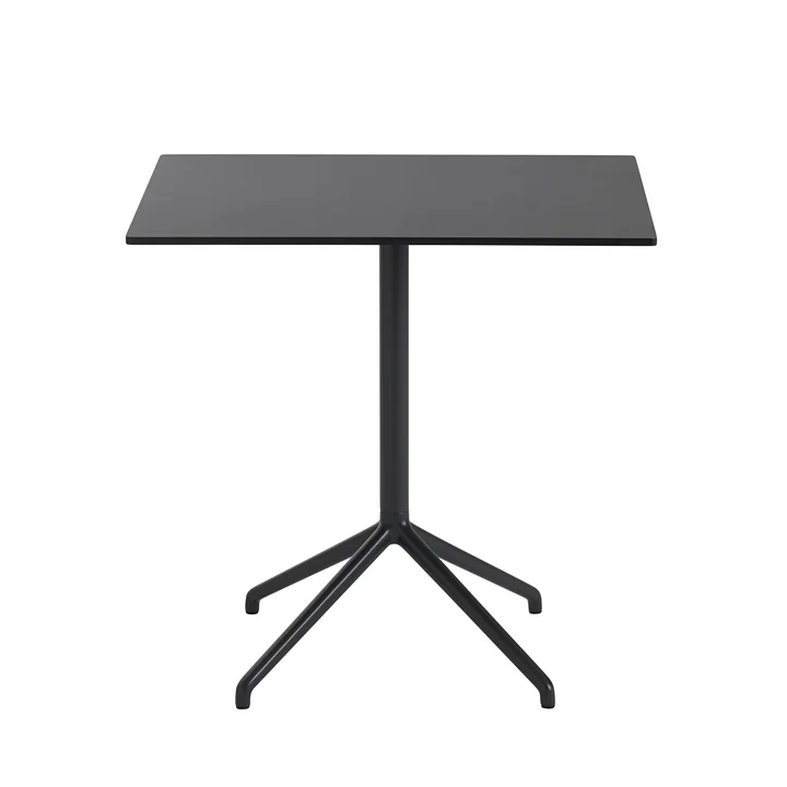 Cafétafel H 73 cm, 75 x 65 cm in zwart van Muuto