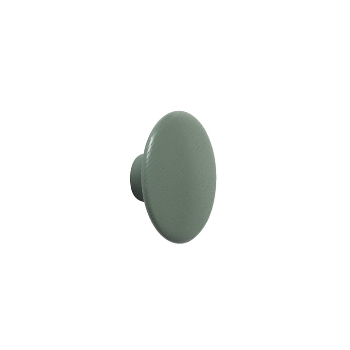 Wandhaak "The Dots" single X-Small in dusty green by Muuto