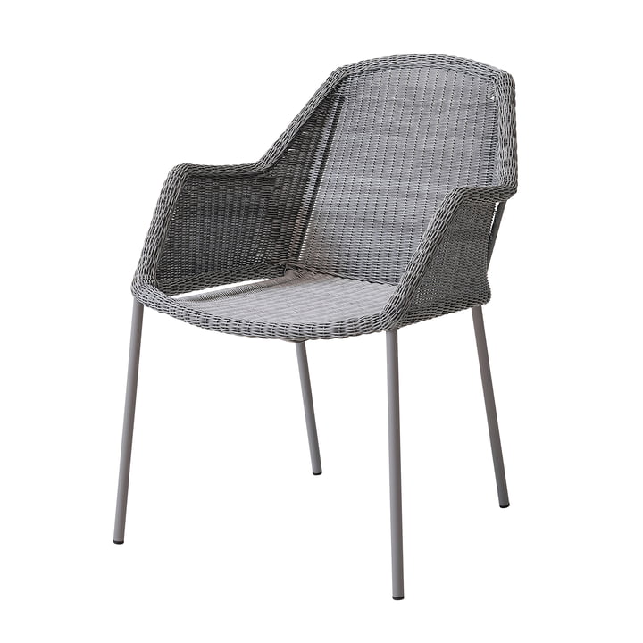 Breeze Stapelbare fauteuil (5464) van Cane-line in lichtgrijs