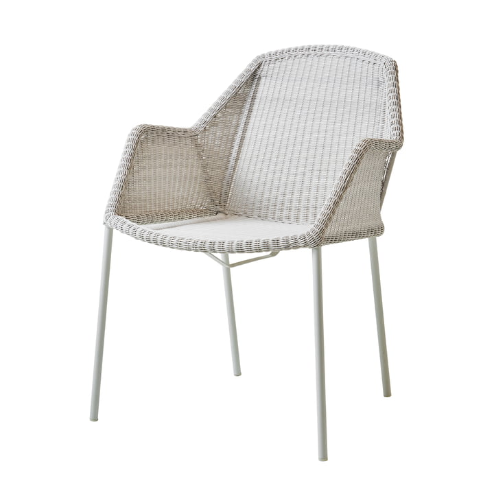 Breeze Stapelbare fauteuil (5464) van Cane-line in wit-grijs