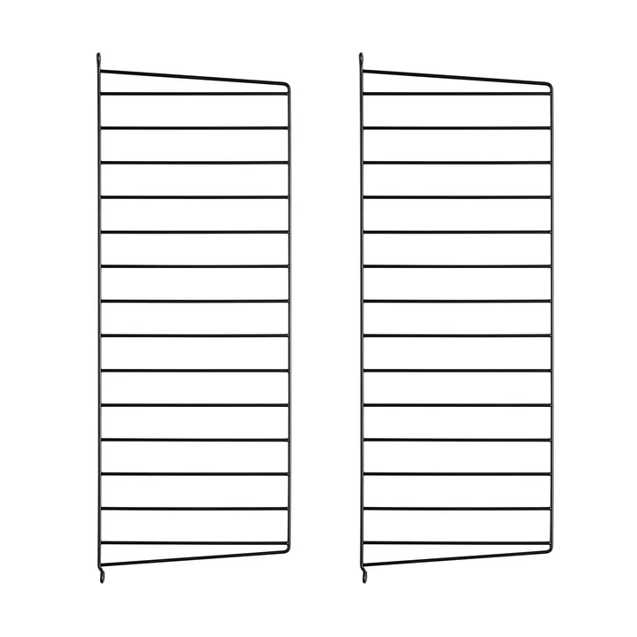 Muurladder voor String Plank 75 cm van String in zwart (set van 2)