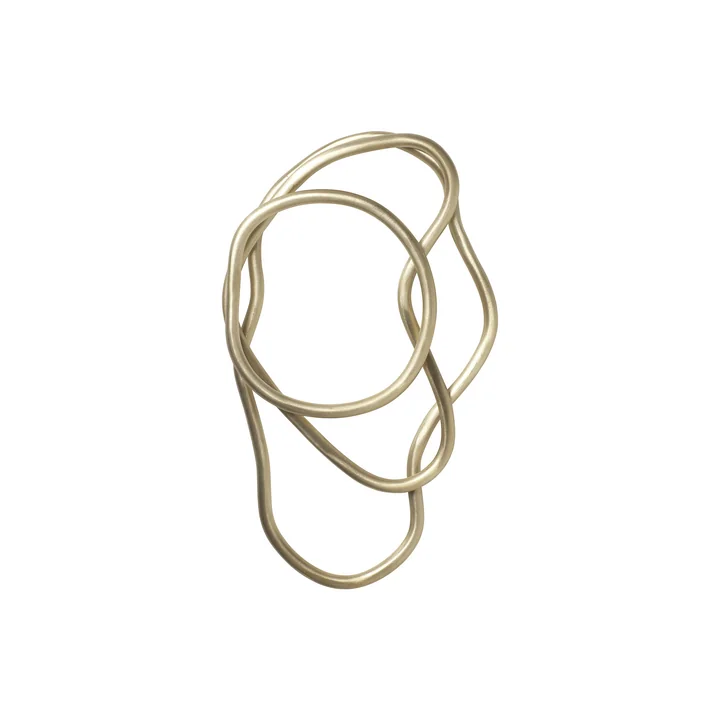 Vijveronderzetter in messing (set van 3) door Ferm Living