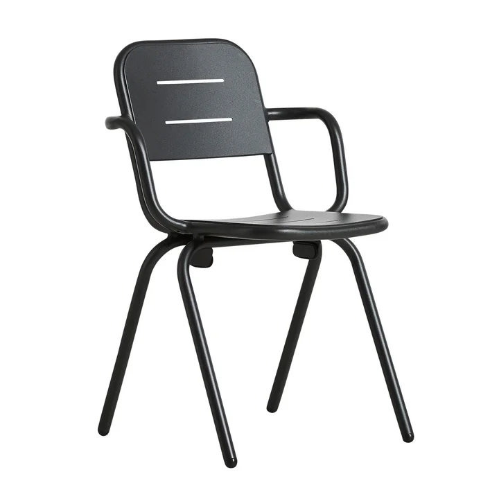 Ray Café Fauteuil van Woud in houtskool