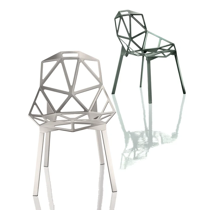 Chair One Stapelstoel van Magis in grijs en grijsgroen