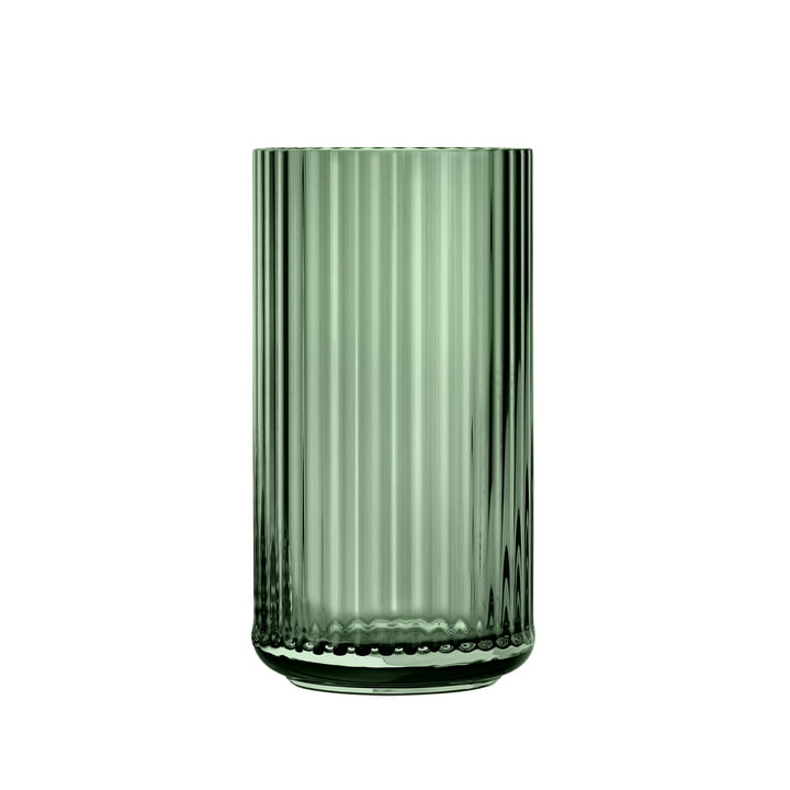 Glazen vaas H 20 cm van Lyngby Porcelæn in groen