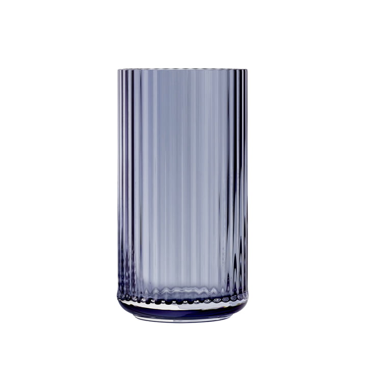 Glazen vaas H 20 cm van Lyngby Porcelæn in blauw