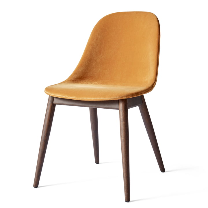 Harbour Dining Side Chair van Audo in donker gebeitst bruin in City Velvet