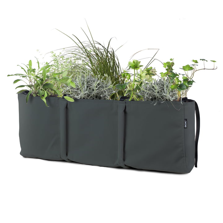 Hanging Window Box Plantenzak 3, 25 l van Bacsac in asfalt