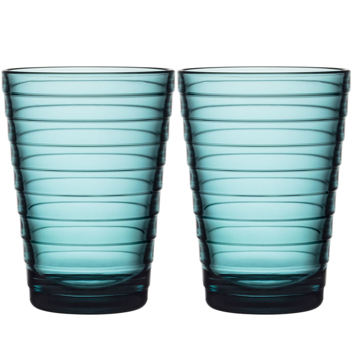 Aino Aalto Longdrinkglas 33 cl van Iittala in zeeblauw (set van 2)