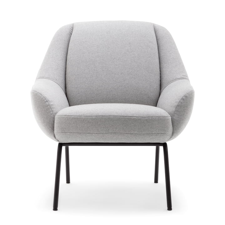 138 Fauteuil van freistil in diep zwart (RAL 9005) / zijdegrijs (5467) 