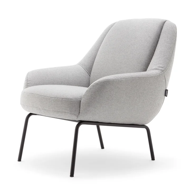 138 Fauteuil van freistil in diep zwart (RAL 9005) / zijdegrijs (5467) 