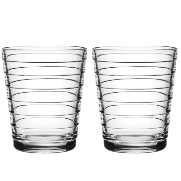 Aino Aalto Glazen beker 22 cl van Iittala in helder (set van 2)