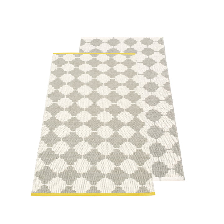 Marre omkeerbaar tapijt, 70 x 150 cm in warm grijs / vanille van Pappelina 