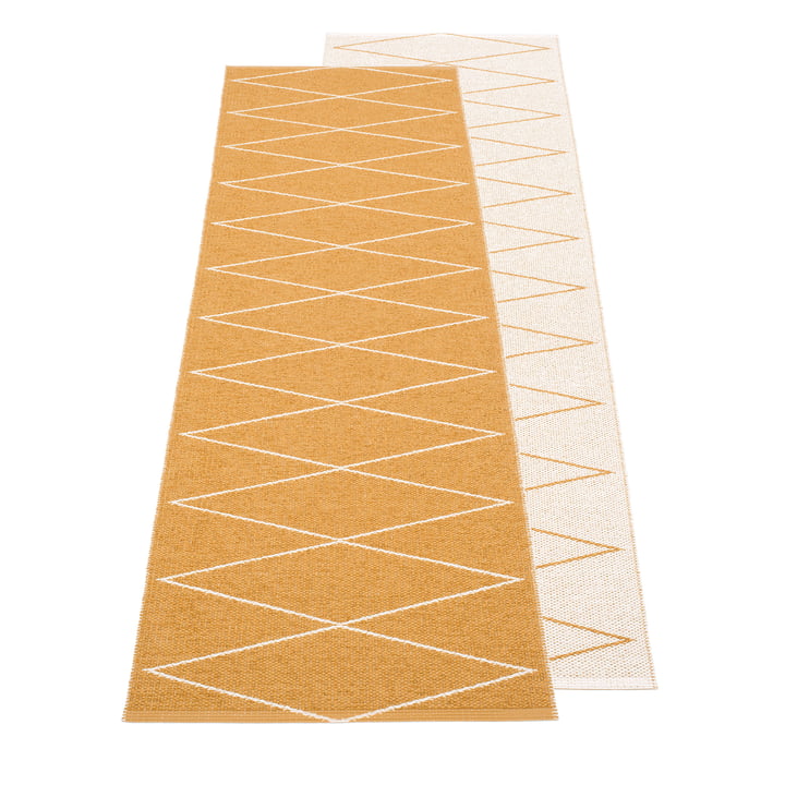 Max. omkeerbaar tapijt, 70 x 240 cm in oker/vanille van Pappelina