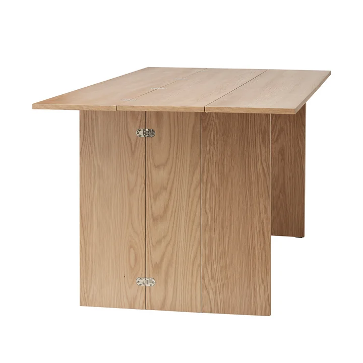 Flip Tafel, 3-voudig vouwbaar van Design House Stockholm in eik - Vouwen 1